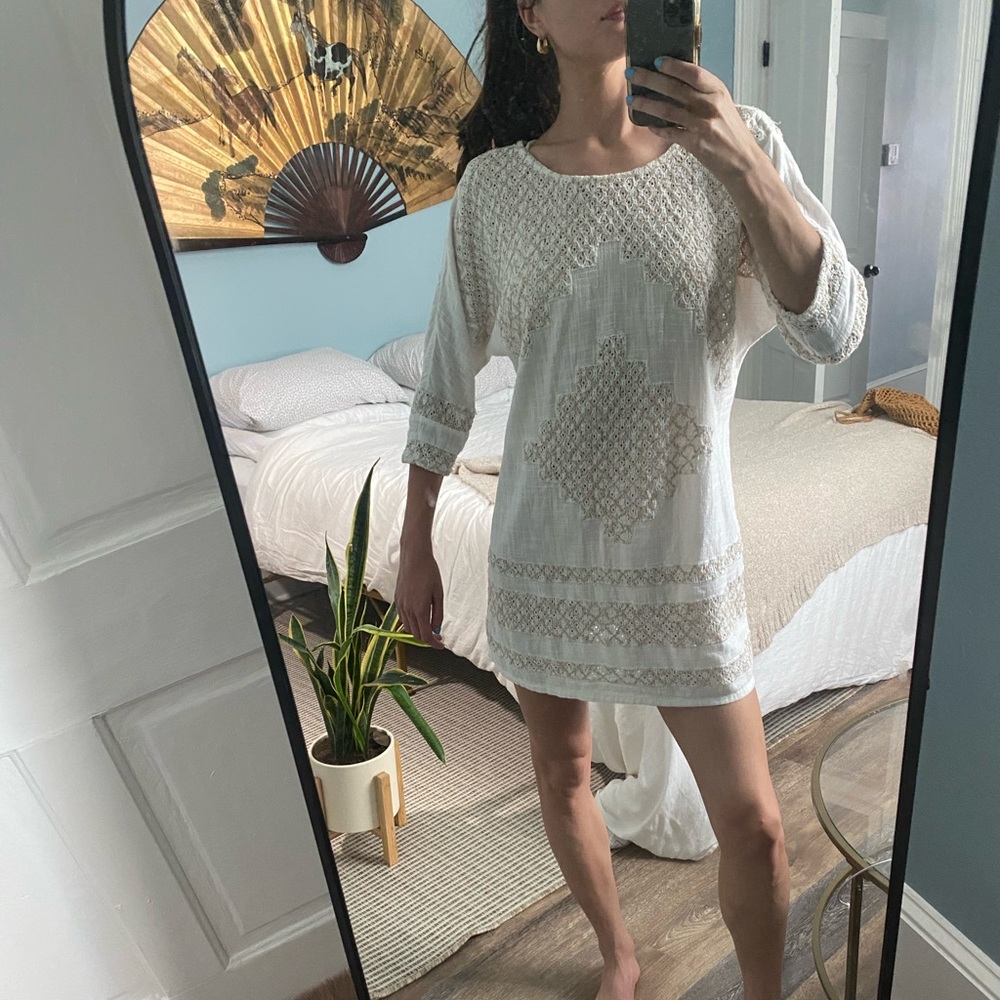 Knit / linen free people beach cover up